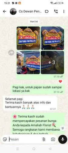 Testimonial Papan Bunga Pernikahan ciheulang