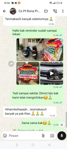 Testimonial Papan Bunga ciheulang